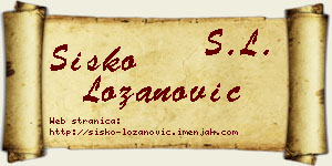Sisko Lozanović vizit kartica